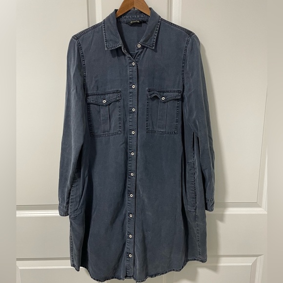 MASSIMO DUTTI -long sleeve button down dress - Picture 1 of 4